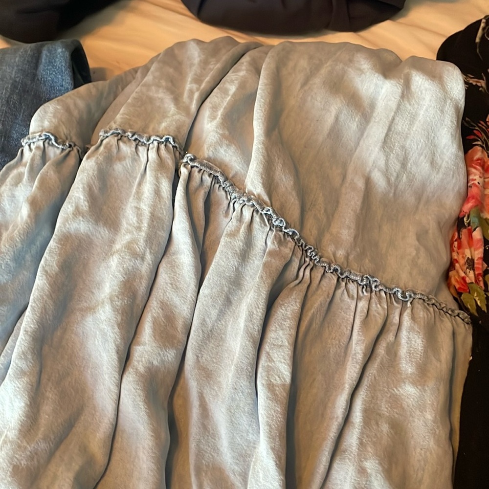blue skirt